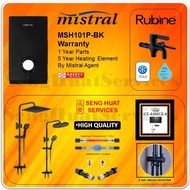 MISTRAL MSH101P-BK INSTANT WATER HEATER WITH CLASSICLA TS7009BK RAIN SHOWER