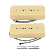 FLEOR 2PCS Vintage Alnico 5 P90 Pickups Soapbar Electric Guitar Single Coil Pickups