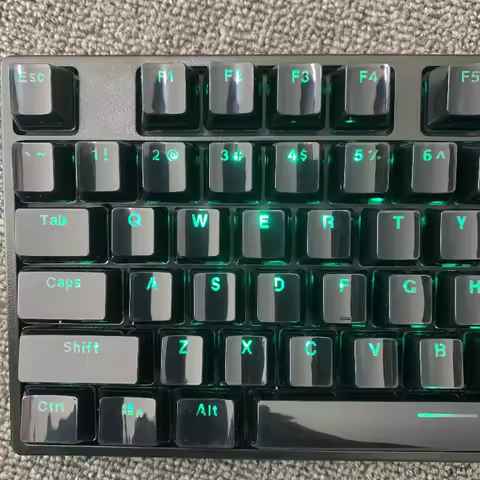 Crystal punk keycap square round transparent mechanical keyboard 104 universal 87 white low keycap i