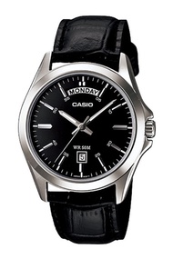นาฬิกาข้อมือ Casio รุ่น MTP-1370L-1A / MTP-1370L-7A นาฬิกาผู้ชาย สีดำ สายหนัง กันน้ำ ของแท้ 100% ประ