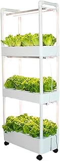 Hydroponics Tower with LED Grow Light,indoor gardening system,Aeroponics Growing Kit,for Herbs, Fruits and Vegetables,with Hydrating Pump, Adapter, Net Pots, Timer.-1PC