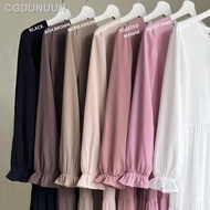 【NEW stock】▽Muslimah Moden Exclusive Crinkle Tiered Chiffon Jubah Abaya Maxi Long Dress Baju Raya 2023 CassaFashion CF