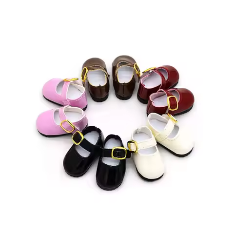 6 Points BJD Shoes for Fat Body Dolls Feet Length 4cm 5cm 30cm Dolls Small Leather Shoes Sneakers Ac