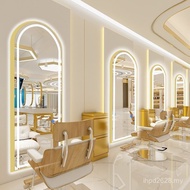 Mirror Aluminum Alloy with Light Internet Celebrity Hanging Mirror Smart Hair Salon Mirror Hair Salo