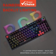Gaming Mechanical Keyboard 96 Keys RGB 20 Modes Red Switch Full Anti Ghosting  Type C Cable
