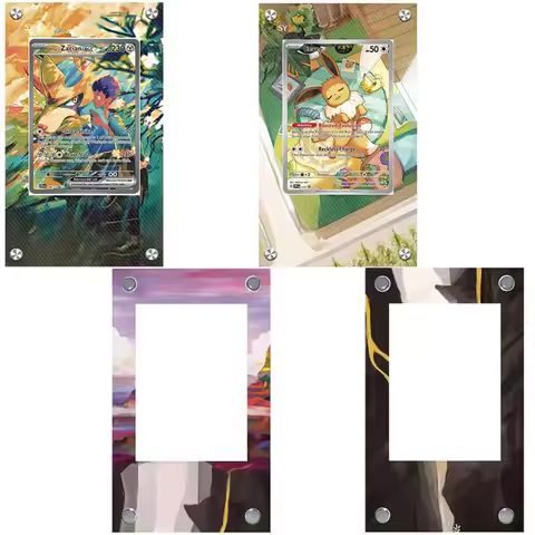 Anime Ptcg Art Card Display Case for Charizard Eevee Zekrom Victini Charmeleon Acrylic Protective Ca