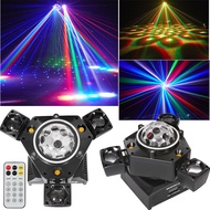 3-Arm Mini Moving Head Beam Light 80W LED Disco Ball DJ DMX Party Light Remote Control Spot Strobe L