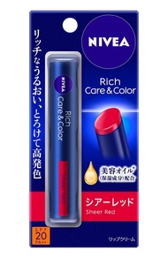 ลิปมันนีเวีย Nivea Rich Care &amp; Color Lip SPF20 PA++  สีแดง Sheer Red