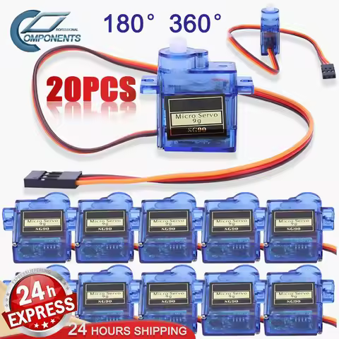 SG90 9G Micro Digital Servo Motor 180/360 Degrees Miniature Servo Motor for RC Helicopter Aircraft A