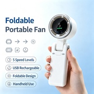 N607 Foldable Handheld Small Fan USB Charging Portable Hanging Neck Fan Outdoor Portable Mini Fan
