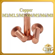 Copper countersunk head rivets GB869 percussion type flat head flat cone head solid rivets Copper d 