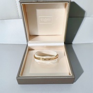 Bvlgari寶格麗 B.Zero1 系列  Logo 簽名鏤空手鐲，18K 黃金 S 號