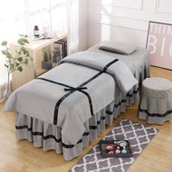 CZ 4pcs/set Beauty Salon Bedding Set Skin-friendly Bed Linens Sheets Massage Spa Bedskirt Stoolcover