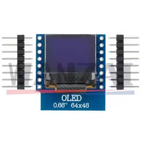 0.66 inch OLED LED LCD Dispaly Shield Compatible for WEMOS D1 MINI ESP32 64X48 0.66 inch Display 0.6