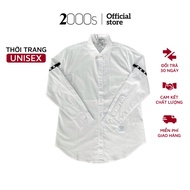 2000s Store long-sleeved shirt, white and black, high-quality oxford fabric SMDTT02