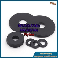 Nylon Flat Washer Black | Plastic Insulation Washer Gasket M2/M2.5/M3/M4/M5/M6 *L=5-30MM[ZHX-CHL-MB-
