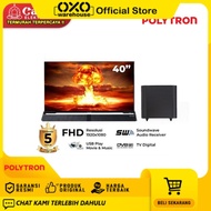 POLYTRON LED Digital  TV 40 Inch  Soundbar + Subwoofer 40BV8958 Garansi Resmi 5 Tahun Suara Kencang 