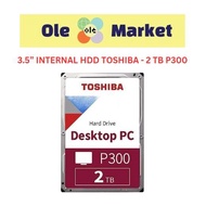 3.5” INTERNAL HDD TOSHIBA - 2 TB P300