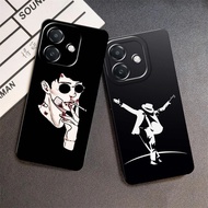 HP CASE FOR OPPO A3X A33 A3S A39 A31 A38 A3 PRO COOL AND CUTE BLACK MOTIF SILICONE AST04CASE HP FOR 