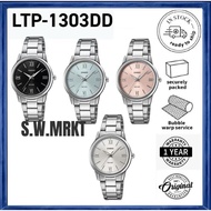 Casio Watch LTP-1303DD-1AV/2AN/4AV/7AV Silver Stainless Steel Band Watch