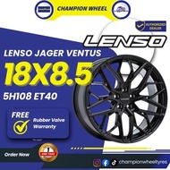 *LENSO* JAGER VENTUS 18X8.5 5H108 ET40 SATIN BLACK