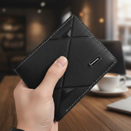 Slim Leather Wallet for Men with Multiple Card Slots and Coin Pouch