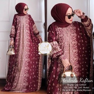 Ecena Kaftan Size Jumbo Motif Macan Lengan Panjang Busui Resleting By Batik Isrowiyah