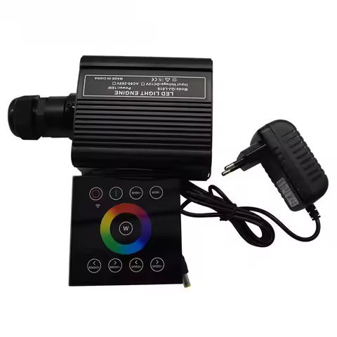 1X DC12V RGBW LED 16W fiber optic light engine driver with 2.4G wireless wall switch touch controlle