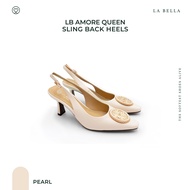 LA BELLA รุ่น LB AMORE QUEEN  SLING BACK HEELS - PEARL PEARL 39