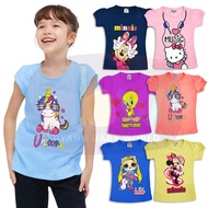 Baju Budak KARTUN 2Y-9Y Lengan Pendek HR Short Sleeve Cartoon Print Shirt (2Y-9Y) - Random Color and