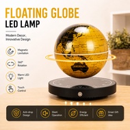 Kaitour Globus Terapung Magnetik dengan Jam | Magnetic Levitation Earth Globe Lamp | Golden Glow Nig