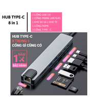 Bộ chuyển đổi Hub chia cổng USB TYPE C sang USB 3.0 6 trong 1 dành cho MacBook Pro  DELL  ASUS