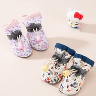 Cute Printed Puppy Dog Breathable Shoes Small Dogs Pets Can't Fall Off Thin Style Four Seasons Unive