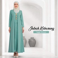 Kebaya Jubah |8XL-12XL Kebarung Klasik Labuh Cotton Plain| Songket Hidaya Exclusive |Raya 2025