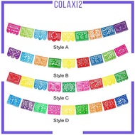 [Colaxi2] Mexican Party Banner with Mexican Party Bunting Large Banner Carnival Paper Cut Flag Banne