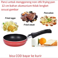 Non-stick frying pan 12 cm aluminum material non-stick random color