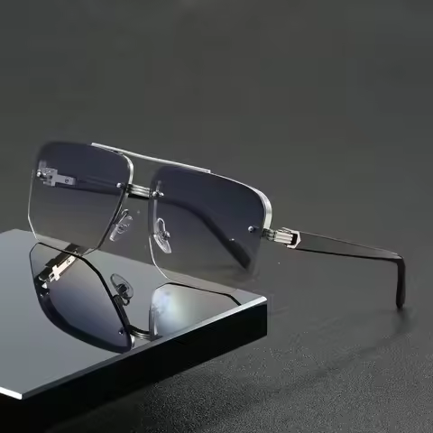 Trendy Aviator Sunglasses for Mens Womens Retro Double Bridge Metal Driving UV400 Outdoor Eyewear Se