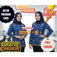 KEMEJA KORPRI Shirt StylishWanita – Contemporary Model for ASN & CPNS 2025 |Leyajasminejenna Batik