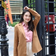 優雅西裝外套 長袖 正裝休閒裝 兩排鈕扣