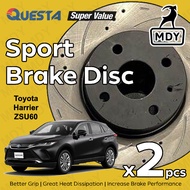 QUESTA Front Sport Brake Disc Rotor Toyota Harrier ZSU60 XU60 QT-DR-TY006 Drilled & Slotted