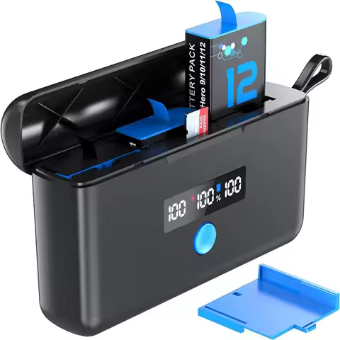 GoPro Battery Charger for GoPro Hero 12/11/10/9 Black for Gopro 12 11 10 9 and GoPro 8 7 6 5 Batteri