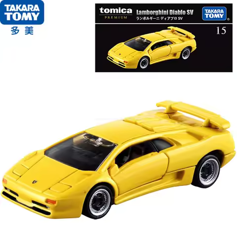TAKARATOMY 1/64 Tomica Premium TP15 Lamborghini Diablo SV Car Model Car Simulation Car Model Ornamen