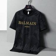 Original Balmain∮ Paris Men Tshirt Summer T Shirt Male O-Neck Print T-Shirt Casual Home Tee Short Sl