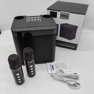 Ys-203 Karaoke Bluetooth Speaker Wireless Bluetooth Speaker Dual Microphone Speaker Microphone All-in-One
