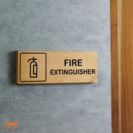 INPI HOUSE Signage Fire Extinguisher - Fire Extinguisher Board, Fire Extinguisher - Wood