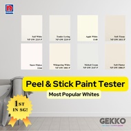 Paint Sample - 8 Pcs Most Popular Whites Bundle - GEKKO Peel And Stick Nippon Paint Sample