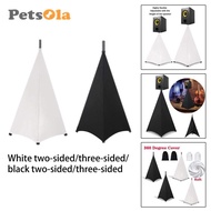 [PETSOLA] DJ Stand Cover, Height Flexible DJ Speaker Covers, Lighting Tripod Stand Scrim