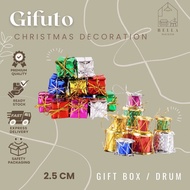 Christmas Decorations Gifts Mini Drum Gift Box GIFUTO Christmas Decoration