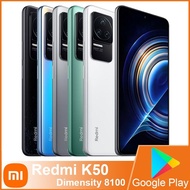 Redmi สมาร์ทโฟน K50 5G Dimensity 8100 Octa Core โทรศัพท์มือถือแบตเตอรี่5500MAh 67W QC ชาร์จเร็วกล้อง48MP แอนดรอยด์95% ใหม่