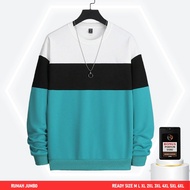 Oversized Sweater Combination 3D White Black Turquoise M-6XL Crewneck Men's Sweater Men's Sweater